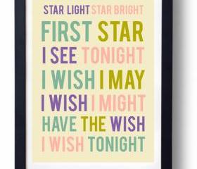 Star Light Star Bright- Inspirational Quote-