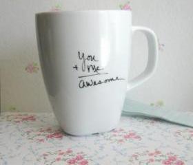 Personalized Coffee/Tea Mug - You and Me- Awesome - one mug