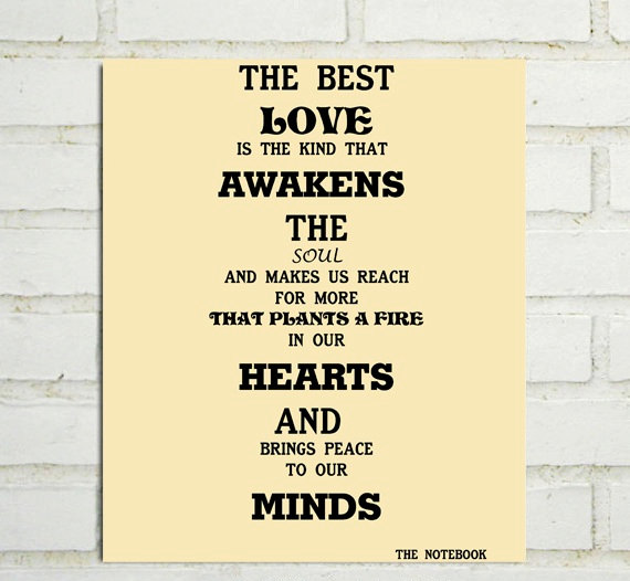Engagement, Anniversary Or Wedding Gift Idea- The Notebook Quote on ...